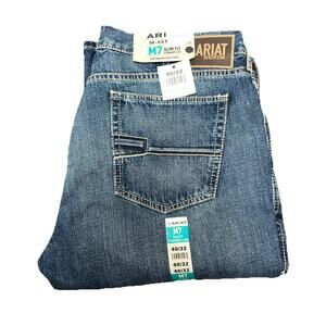 Ariat M7 Slim Fit Straight Leg Jeans Men’s Stretch Blue Denim 40x32 NWT